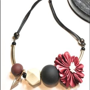Wine Flower Necklace